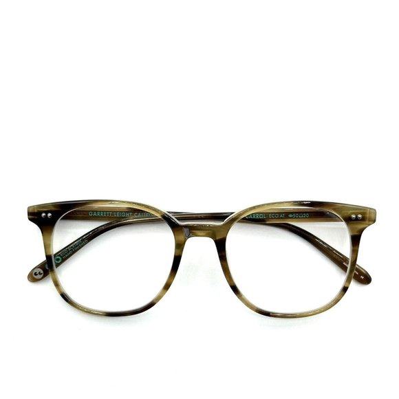 Garrett Leight GLCO Unisex Carrol Color Bio Army Tortoise Eyeglasses New  - Picture 1 of 6